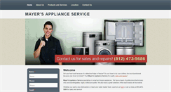 Desktop Screenshot of mayersapplianceevansvillein.com